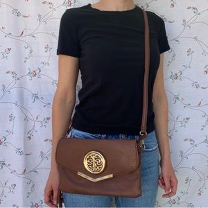 Brown Leather Crossbody Bag